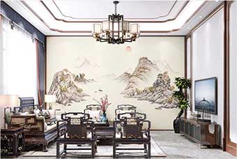 嘉峪关森佰汇航空纤维墙咔（巴山蜀水）