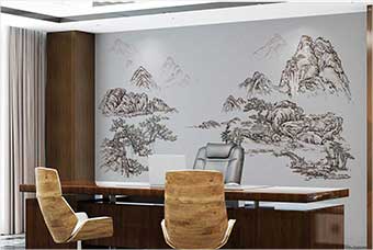 嘉峪关森佰汇航空纤维墙咔（山水之间）