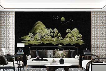 嘉峪关森佰汇航空纤维墙咔(湖光山色)