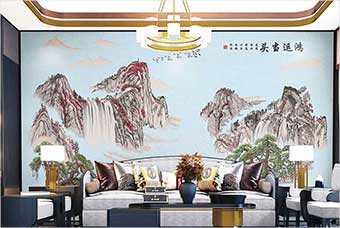 嘉峪关森佰汇航空纤维墙咔（鸿运当头）